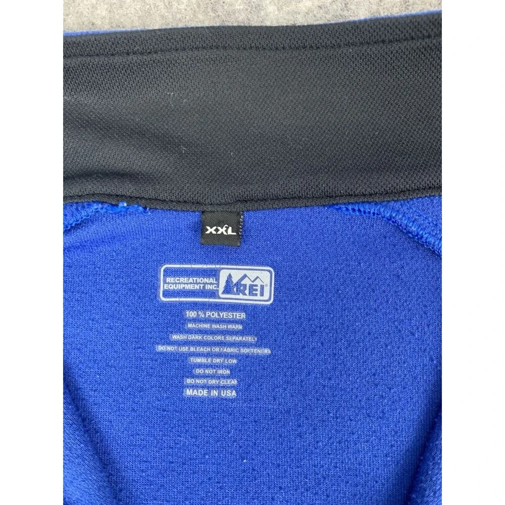REI Cycling Pullover Blue 3/4 Zip LS Performance Pockets USA Made Women’s XL